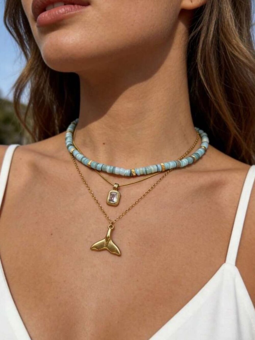 Boho beaded Necklace 2569